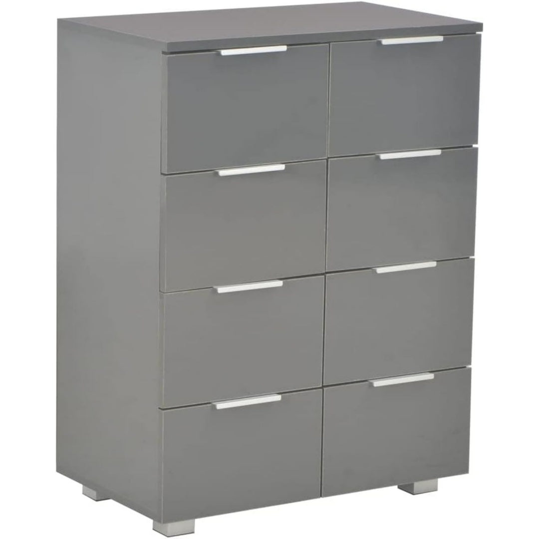 Commode astucieuse laque brillant gris