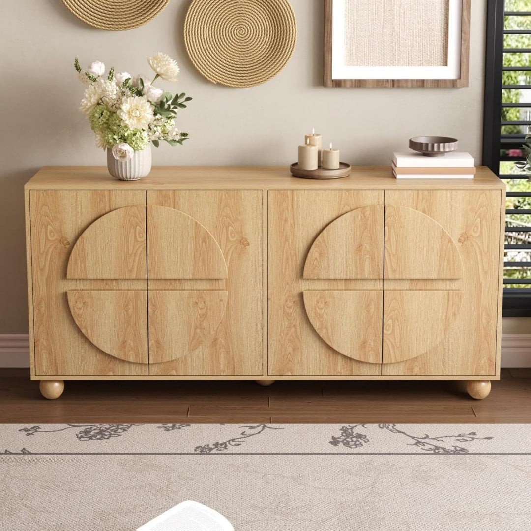 Buffet marron 160 x 38 x 76 cm elegant
