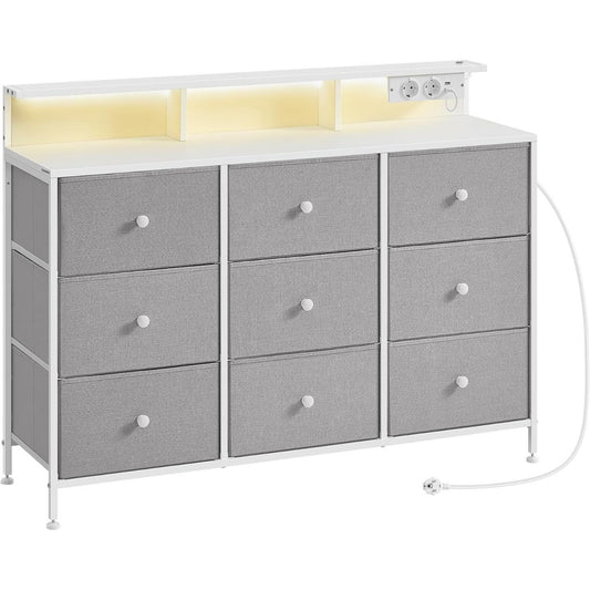 Coffre a tiroirs pour dressing Grise moderne
