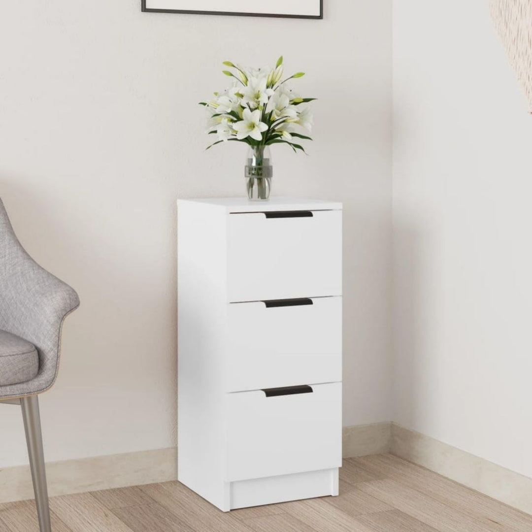 Buffet gris clair, hevea, 30 x 30 x 70 cm, rangement intelligent
