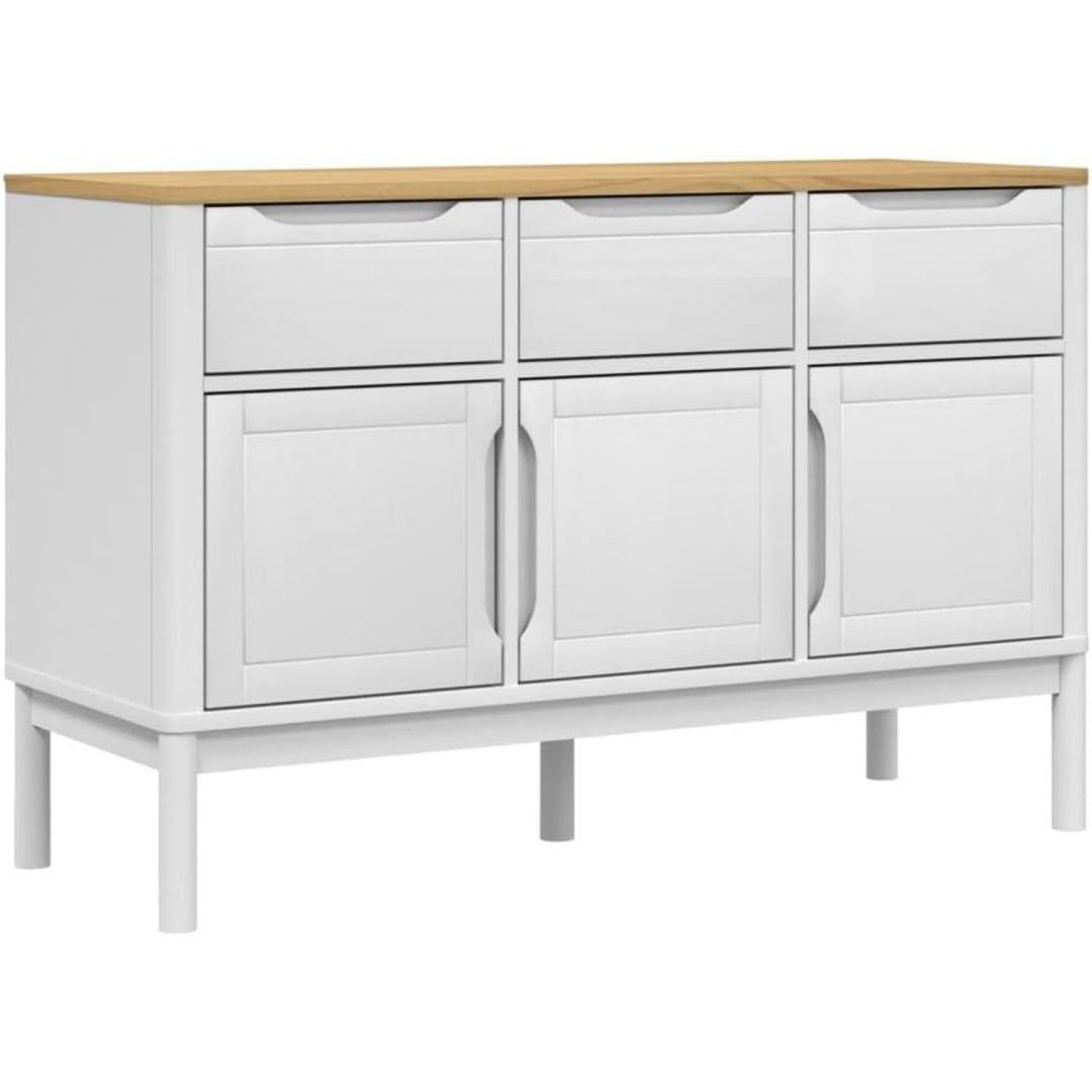 Caractere Rustique, buffet gris clair en bois