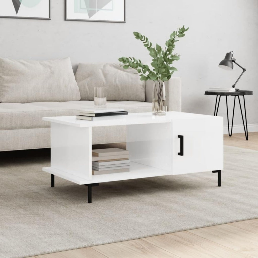 Table basse gris clair 90 x 50 x 40 cm raffine