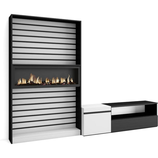 Meuble TV gris moderne 260 x 186 x 35 cm