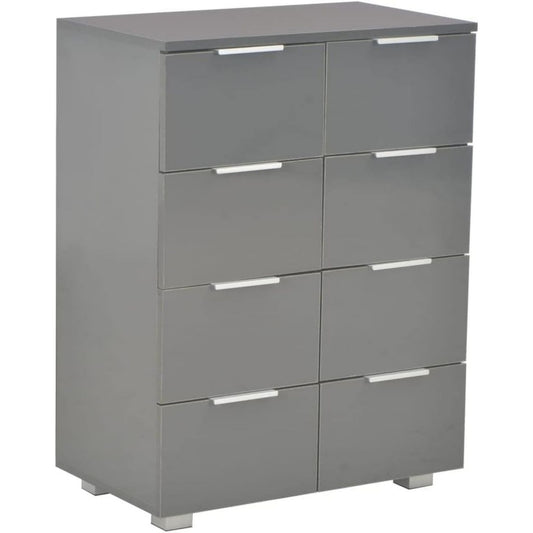 Commode astucieuse laque brillant gris