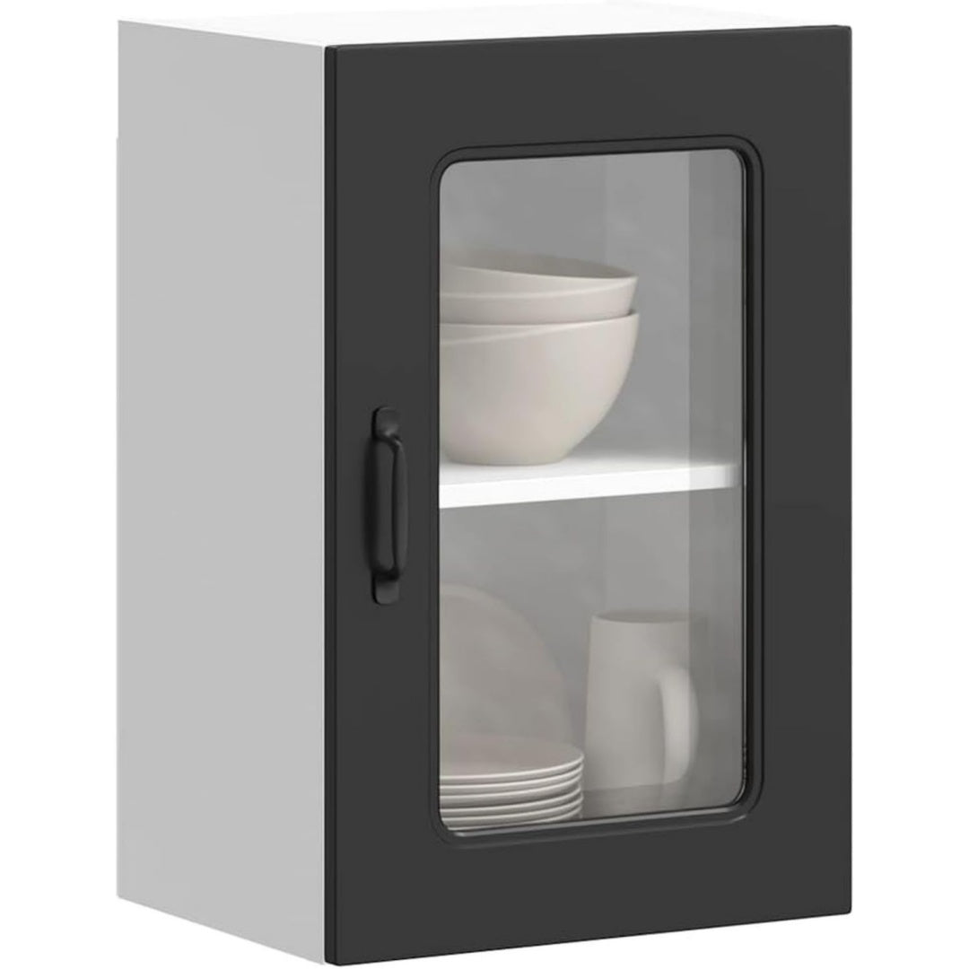 Armoire colonne gris en verre