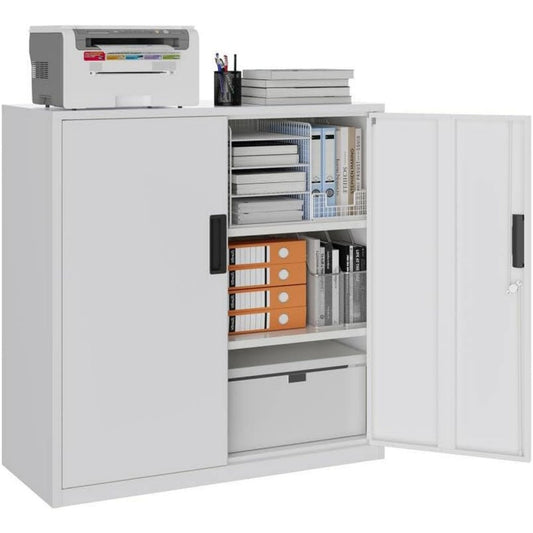 Armoire gris clair 90 x 90 x 40 cm