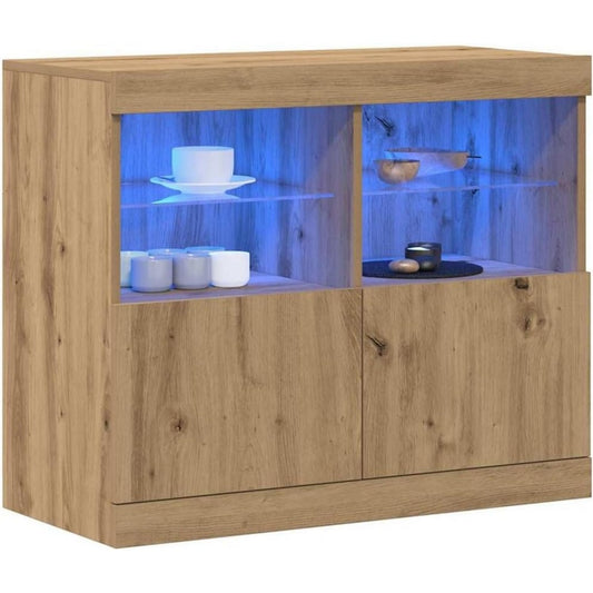 Buffet tout en bois marron contemporain