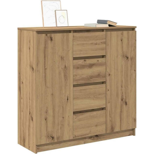 Buffet tout en bois marron epure