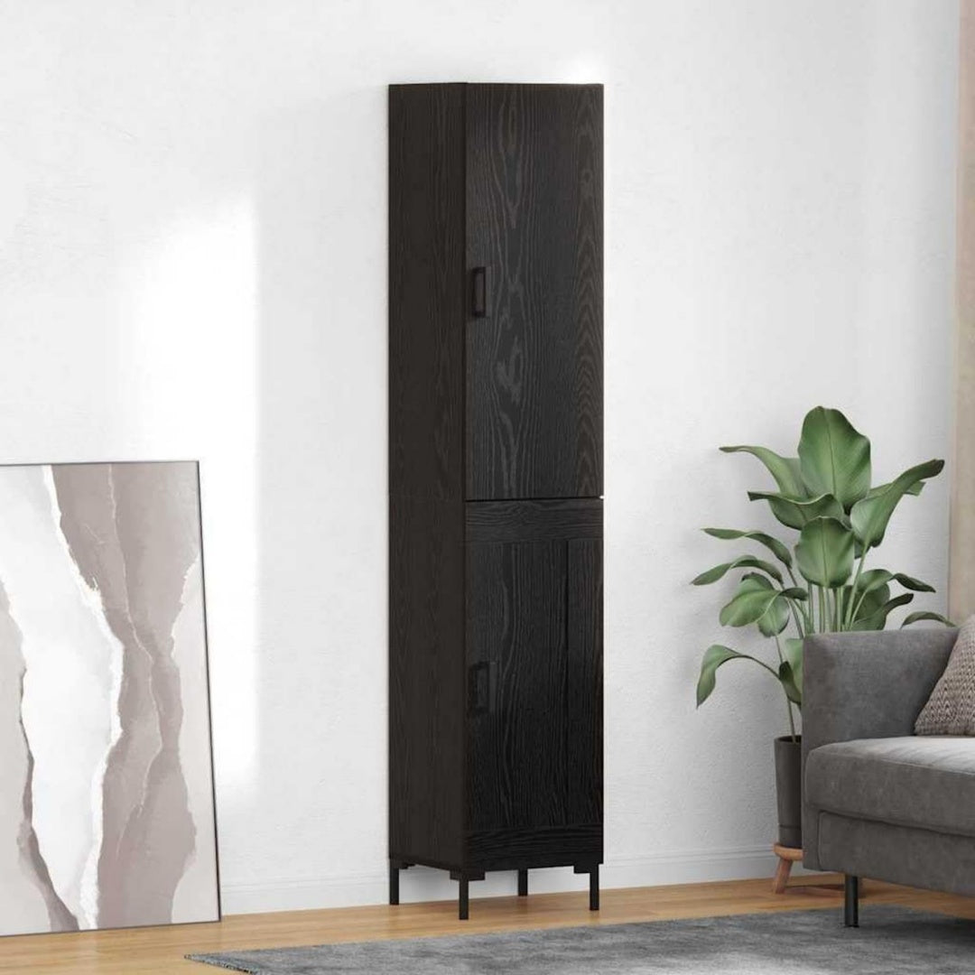 Ranger devient simple, bahut gris en bois style rustique