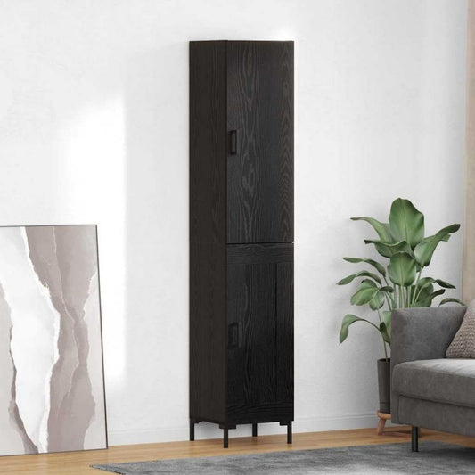 Ranger devient simple, bahut gris en bois style rustique