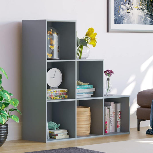 etagere bibliotheque esprit contemporaine gris