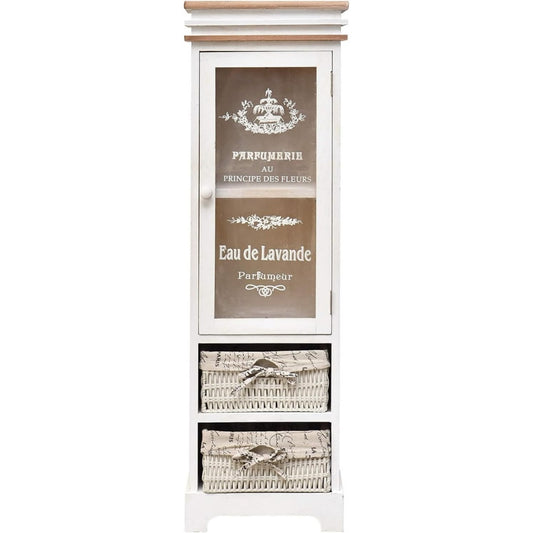 Sideboard gris clair, 2 tiroirs 1 porte