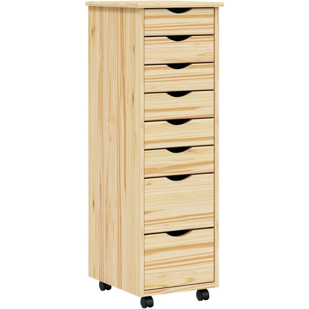 En bois massif de pin caisson de rangement marron design moderne