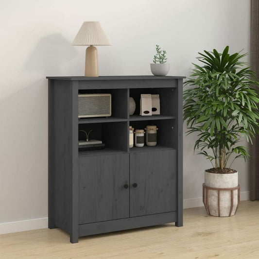 Commode pour salon gris fonce rustique
