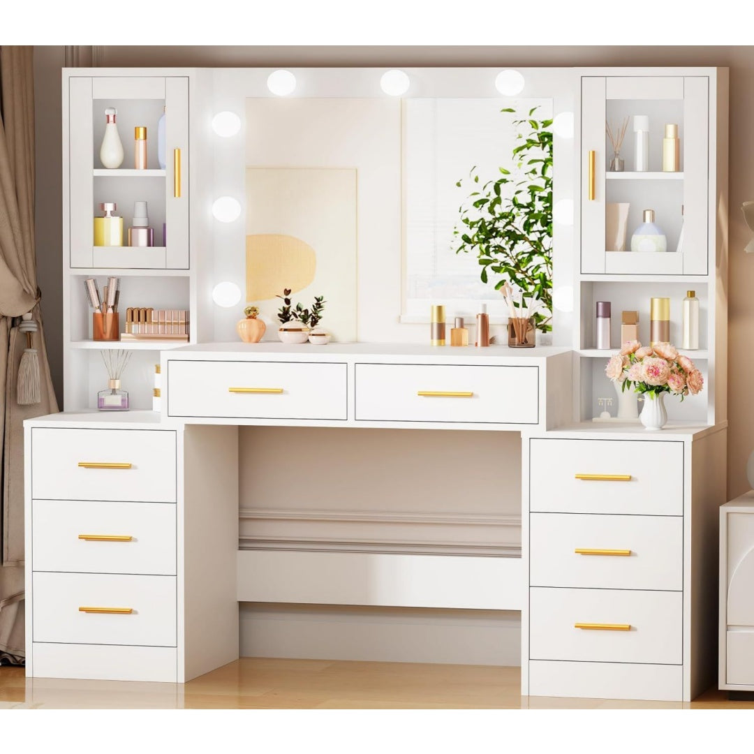 Moderne table de maquillage gris clair