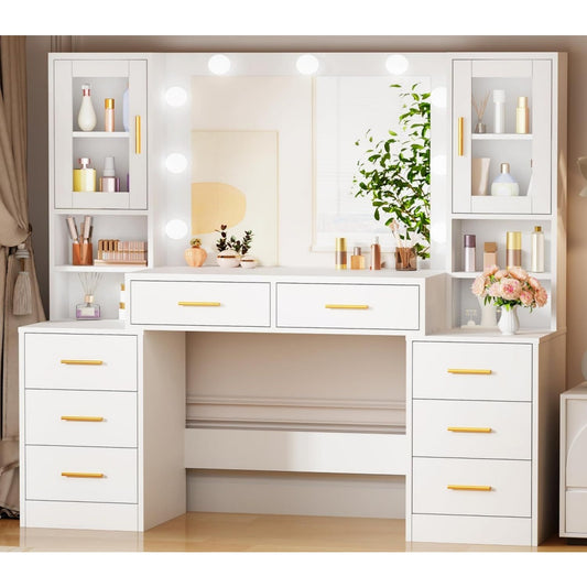 Moderne table de maquillage gris clair