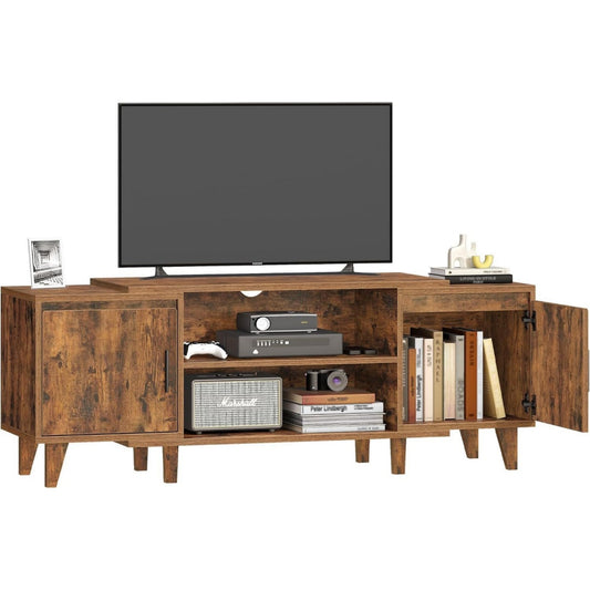 En acier meuble TV marron 40 x 140 x 51.5 cm
